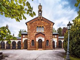 Trutnov, Kapelle des Heiligen Kreuzes, Stadtfriedhof, Adolf Bohaty, foto Tomáš Havrda