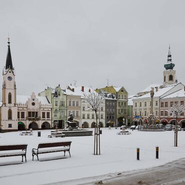 Trutnov, Rübezahlplatz im Winter, Trutnov Advent