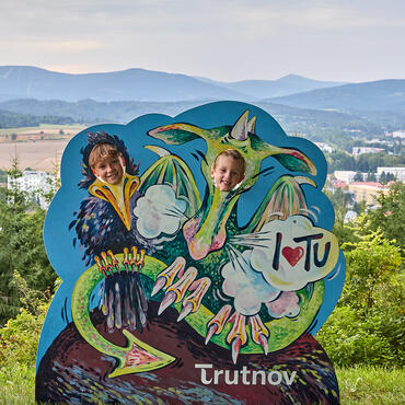 Trutnov, nová fotostěna, legenda draka